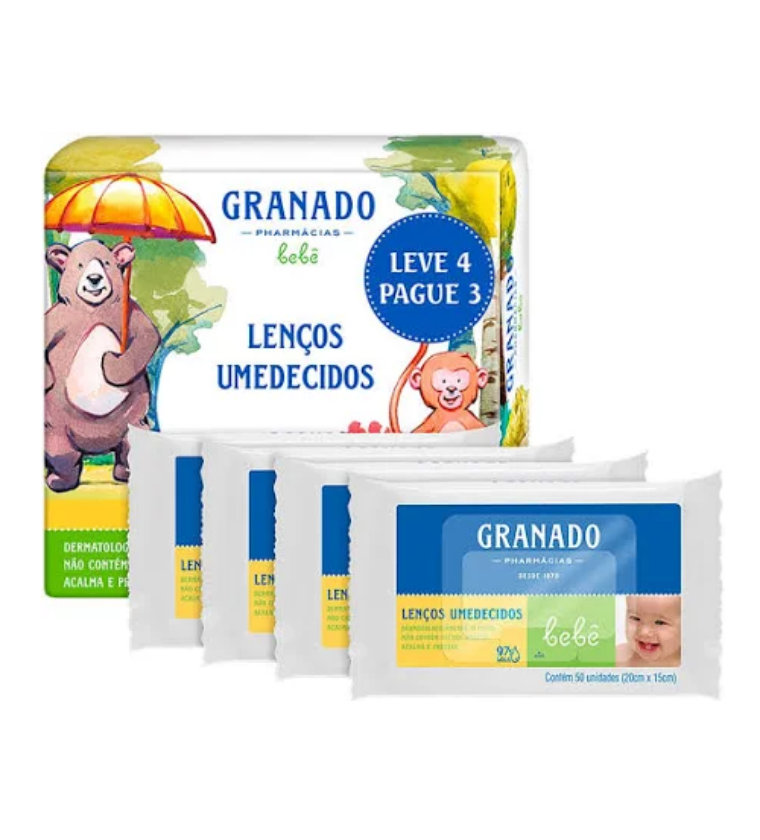 Kit lenço umedecido